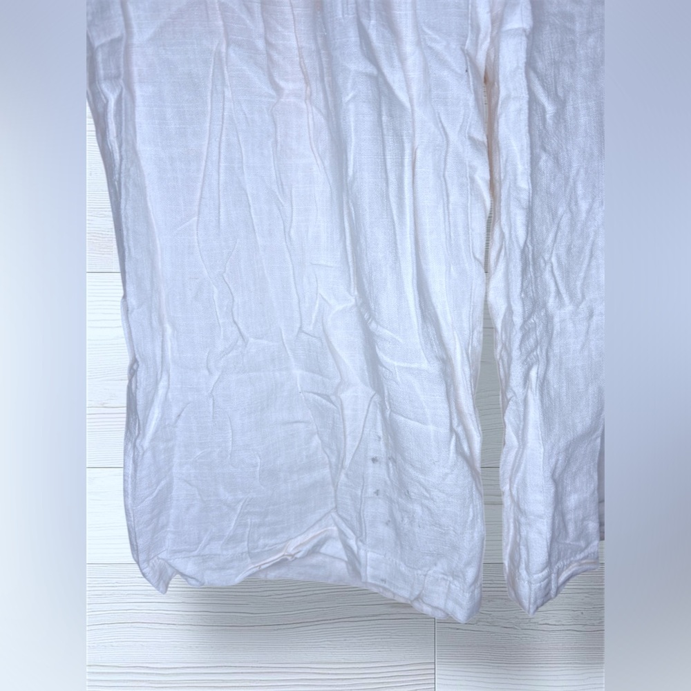 SOLAI Women’s Effortless Flowy Linen Boho Breezy Palazzo Pants - Picture 4 of 9
